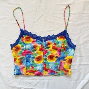 COPY - princess polly magnolia floral tank crop top🌿